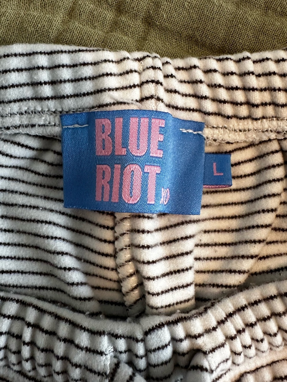 Blue Riot Striped Pants - Picture 4 of 5